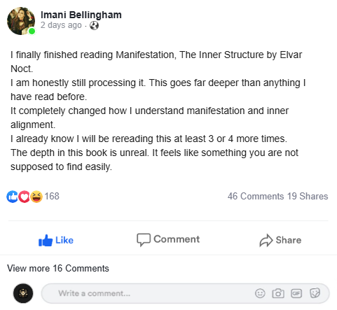 Facebook testimonial screenshot