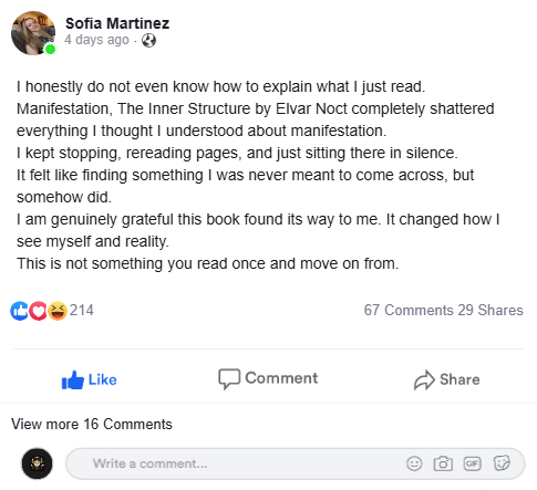 Facebook testimonial screenshot