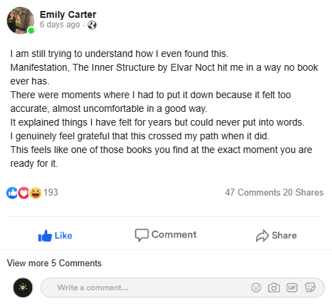 Facebook testimonial screenshot