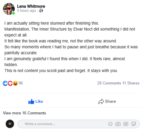 Facebook testimonial screenshot